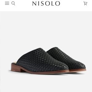 Nisolo, Ama Mules, size 11, black leather